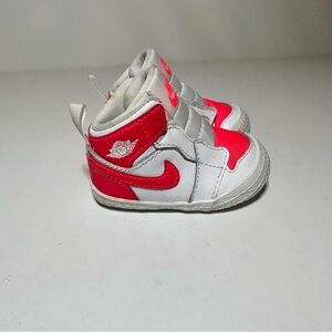 Nike Air Jordan 1 Crib Bootie Racer Pink White AT3745-116 Baby Toddler Size 2C